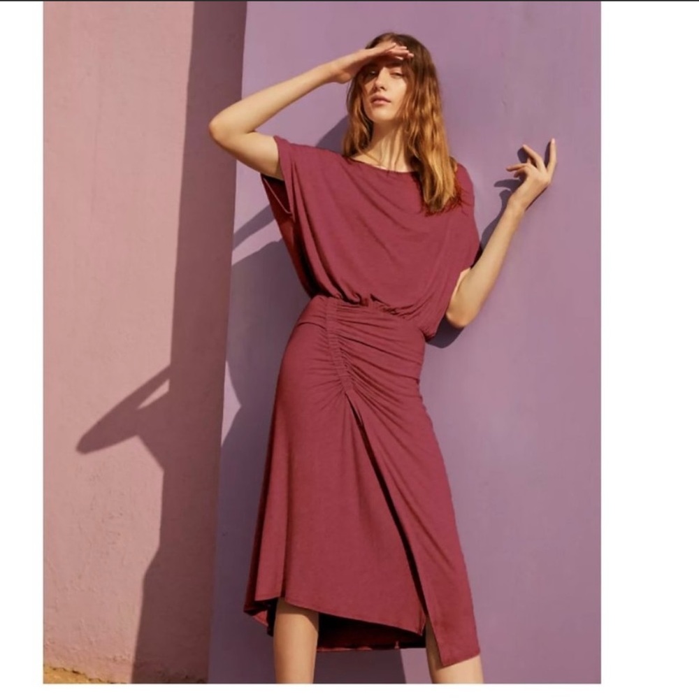 Anthropologie Moulinette Soeurs Mauve Midi Dress - Size Large